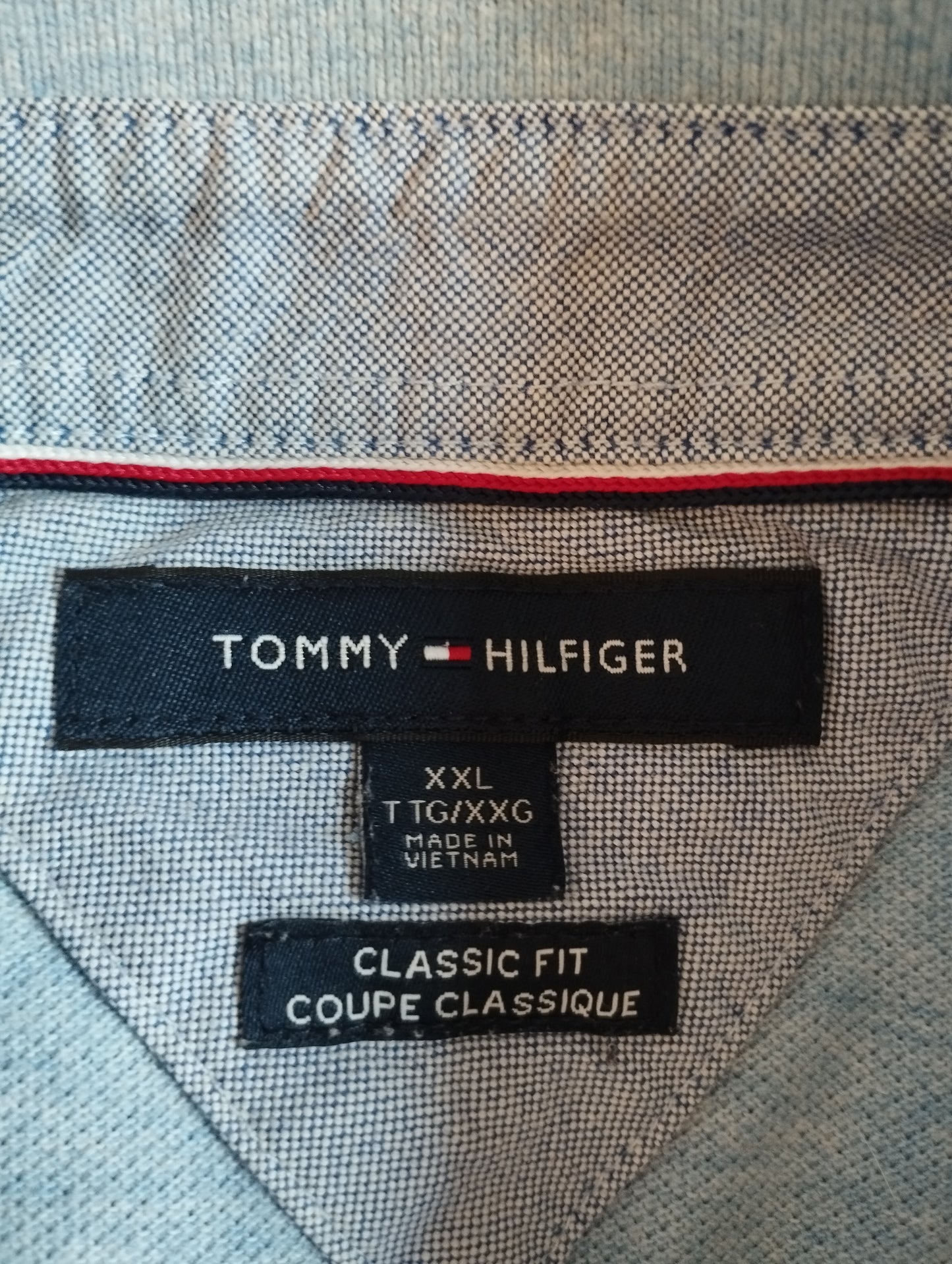 Polo Tommy Hilfiger bleu clair - Taille XXL