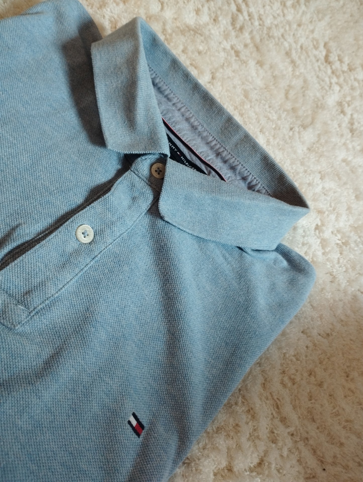 Polo Tommy Hilfiger bleu clair - Taille XXL