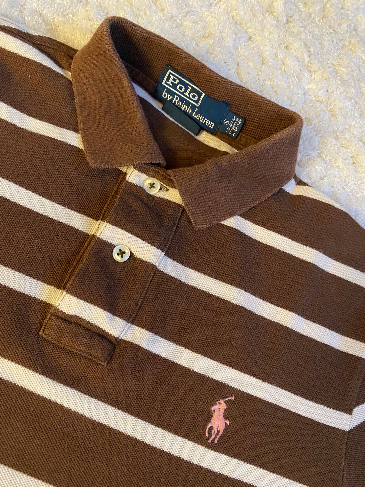 Polo à manche longue rayé Ralph Lauren - Taille S